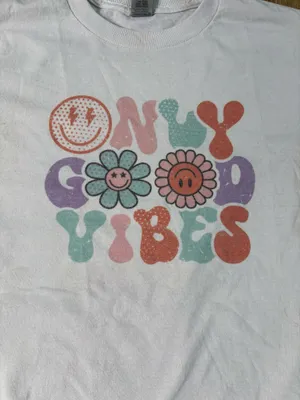Gildan Only Good Vibes Graphic Tee thumbnail 2