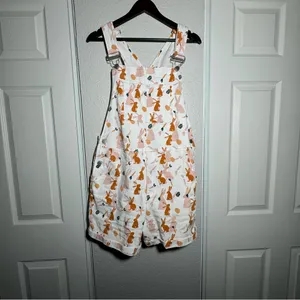 Bunny Overalls • Romper • Easter Outfit • Medium Orange thumbnail 2
