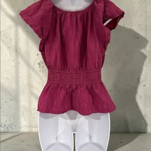 Marie Oliver- Lydia Pink Ruffled Top Size Small thumbnail 7