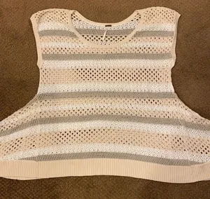 Free People Women’s Striped Knitted Sweater Vest thumbnail 1