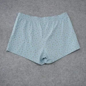 SKIMS Women's Size Medium Cotton Jersey Micro Floral Shorts Powder Blue NWT thumbnail 5