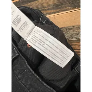 Abercrombie & Fitch NWT 90s Straight High Rise Jeans Faux Leather sz 29 / 8S thumbnail 5