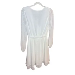 Hem & Thread Belle of the‎ Ball Dress White Swiss Dot Mini Dress Sz Small NEW thumbnail 6