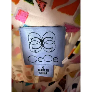 CeCe Candy Gems Print Halter Tie Neck Geometric Confetti Dress Multicolor Size 0 thumbnail 5