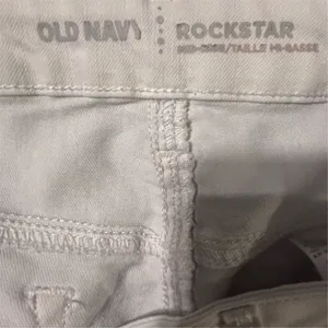 Old‎ Navy Women's White Skinny Jeans Size 12 Mid-Rise Rockstar thumbnail 5
