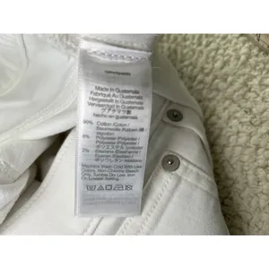 Madewell Mid Rise Kick Out Ankle Length Jeans Pure White Womens Size 23 thumbnail 3