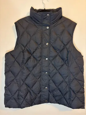 Lands’ End Diamond Down Vest Black XL 18-20 NWT 600 Fill Puffer thumbnail 12