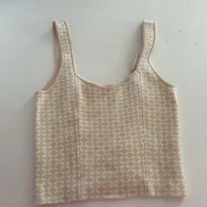 Abercrombie Jacquard Elevated Knit Soft V-Neck Tank NWT thumbnail 3