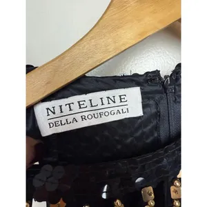 VTG Nightline by Della Roufogali Black Sequin Gown Sz. 4 thumbnail 5