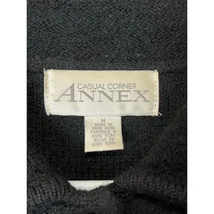 Vintage Wool Black Floral Embroidered Jacket Dark Academia Goth Cottagecore thumbnail 5