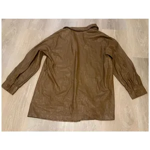 Marc New York Brown Faux Leather Jacket WITHOUT Belt- Size M thumbnail 4
