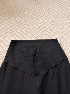 Aerie Offline Real Me High Waisted Crossover Super Flare Legging Black thumbnail 7