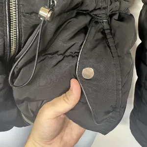Zara Woman Black Down Puffer Jacket Polyester Womans LARGE Fleece Lining thumbnail 10