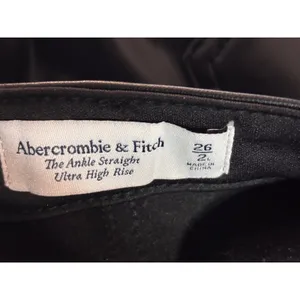 Abercrombie &‎ Fitch Jeans 26 Black Faux Leather Denim Ultra Rise Straight thumbnail 5