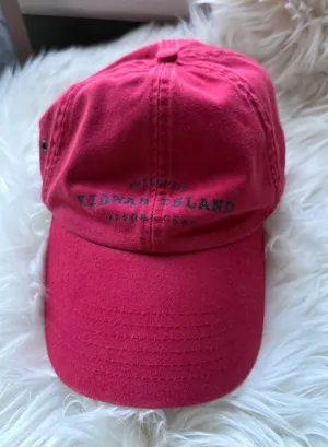 Kiawah Island Red Baseball Cap with Adjustable Strap thumbnail 1