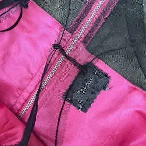 BRIGHT PINK ROMPER W MESH NECK‎ DESIGN thumbnail 5