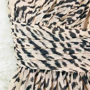 GIANNI BINI Leopard Print Maxi Dress One Shoulder Long Sleeve Party Size 0 New‎ thumbnail 7