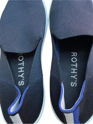 Rothy’s The Original Slip On Sneaker Black Knit Washable Comfort Shoes W9 in GUC thumbnail 5