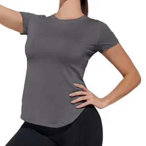Running Breathable Sports Tee in Gray, Size M​​​​ thumbnail 1