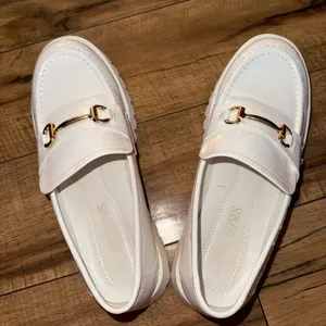 White chunky loafers thumbnail 8