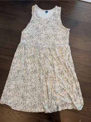 Old Navy Tan Leopard Print Dress Size Medium - C8-099 thumbnail 1