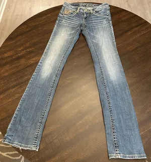 VTG Grace In LA Jeweled Bootcut Embroidered Jeans Womens Size 5 (28x34) thumbnail 1