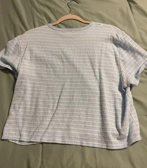American Eagle Blue Striped Top thumbnail 3