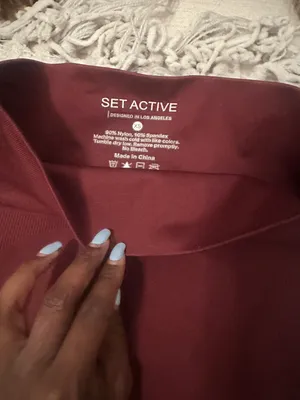 Set Active brick red high waisted leggings thumbnail 5