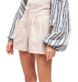 Free people Paris High Waisted Pleated Shorts thumbnail 1