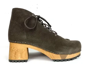 Sanita Womens Ulla Danish Clogs Lace Up Platform Block Heel Coffee Brown Size 37 thumbnail 8