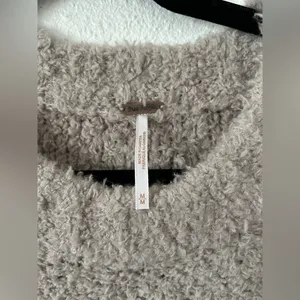 Free People Teddy Sweater Tunic in Silver Clouds sz M nwt thumbnail 7