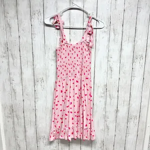 Cabana Crown & Ivy‎ Dress Women Size Small Watermelon Smocked Tie Strap Midi thumbnail 7