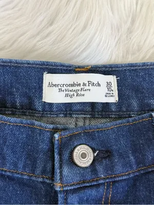 Abercrombie & Fitch Vintage Flare Jeans High Rise 10R Dark Wash 30x32 thumbnail 4