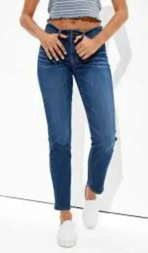 American Eagle distressed12 holey stretchy skinny jeans thumbnail 1