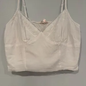 White Lace Bralette Crop Cami Top Size M thumbnail 2