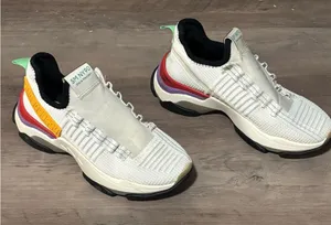 Steve Madden White and Yellow Sneakers thumbnail 1