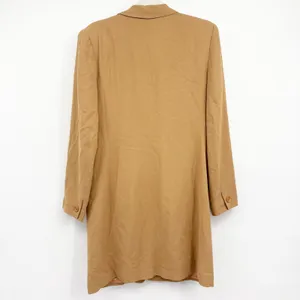 Neiman Marcus Womens Camel Tan Wool Blend Longline Vintage 90s Blazer Size 12 thumbnail 9