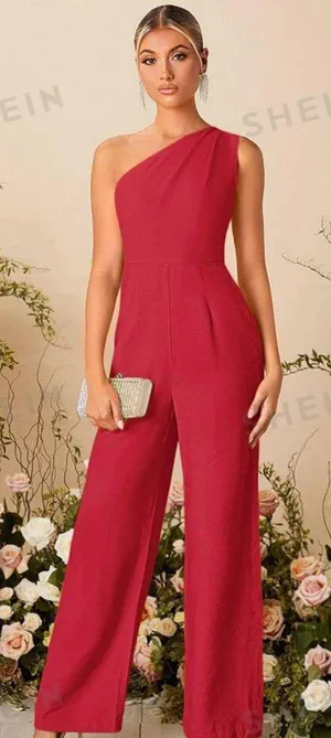 SheIn Red Jumpsuit thumbnail 1