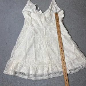Speechless Dress Juniors XL Cream Lace Ruffled Spaghetti‎ Strap Mini NEW thumbnail 7