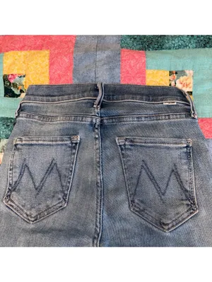 Mother $258 Woman’s 26 The Mid Rise Dazzler Ankle Fray Jeans Size 26 thumbnail 5