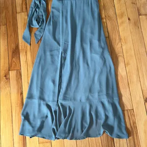 Show Me Your Mumu Claire Midi Dress- Silver Sage Crisp thumbnail 5