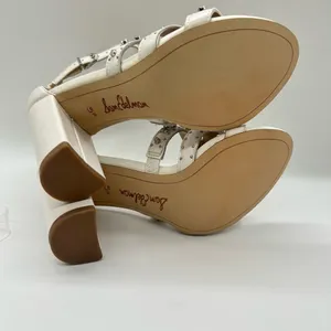 Sam Edelman Heels Womens 5.5 White Leather Yasha‎ Studs Strappy Heels Sandals thumbnail 7