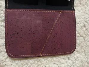 Handmade Fashiopurse Eggplant Purple Cork Passport Holder thumbnail 3