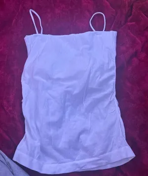 Classic White Camisole with Spaghetti Straps thumbnail 1