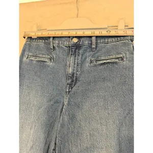 J.Crew Wide-Leg Crop Jeans Medium Wash Denim‎ Blue High Rise 27T Tall thumbnail 5