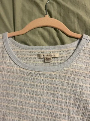 American Eagle Blue Striped Top thumbnail 2