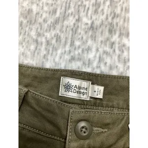 Alpine Design Womens Barrel Pant Vintage Olive Green High Rise Crop ADW24905 6. thumbnail 2