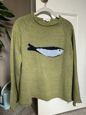 Bohme green fish sweater thumbnail 2