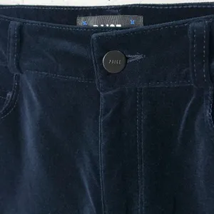 Paige High Rise Bootcut Pants Zip Fly & Button Closure Deep Navy Velvet Size 27 thumbnail 13