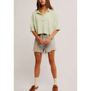 Free People Light Green Short Sleeve Tee thumbnail 2